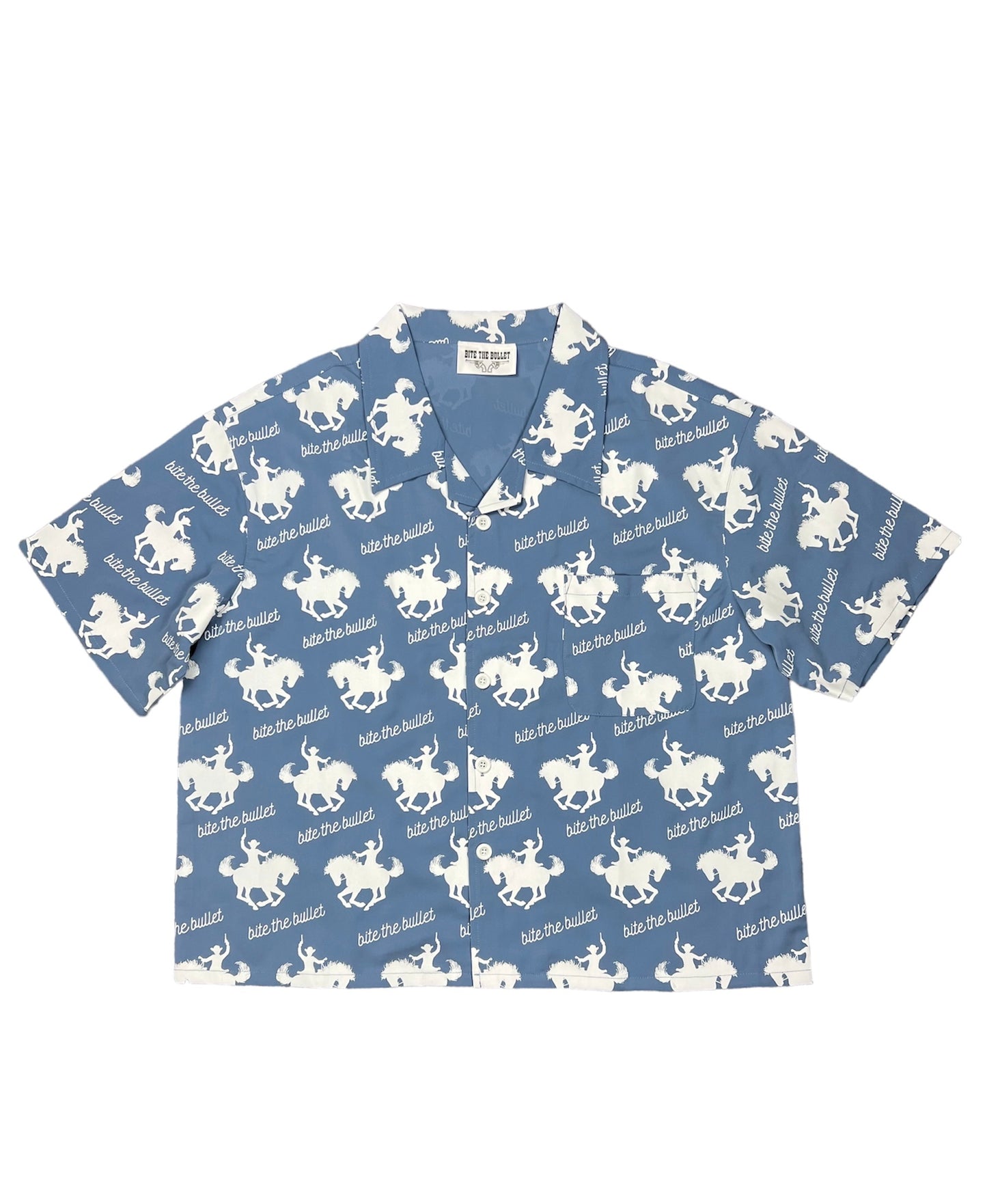 BABY BLUE COWBOY HAWAIIAN SHIRT