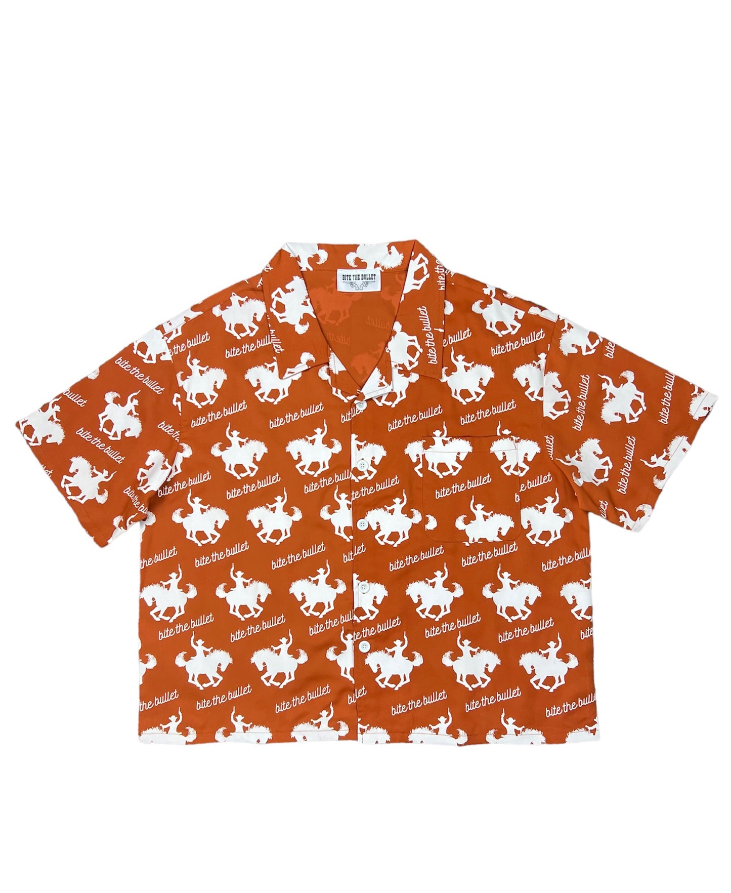 ORANGE COWBOY HAWAIIAN SHIRT