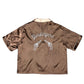 BROWN SATIN GUNSLINGERS BOWLING SHIRT