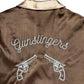BROWN SATIN GUNSLINGERS BOWLING SHIRT